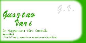 gusztav vari business card